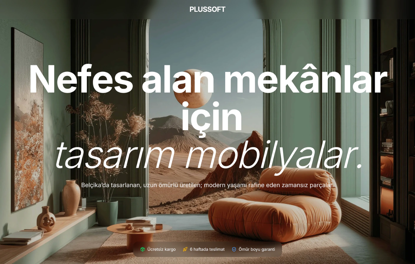 Mobilya e-ticaret web sitesi arayuzu